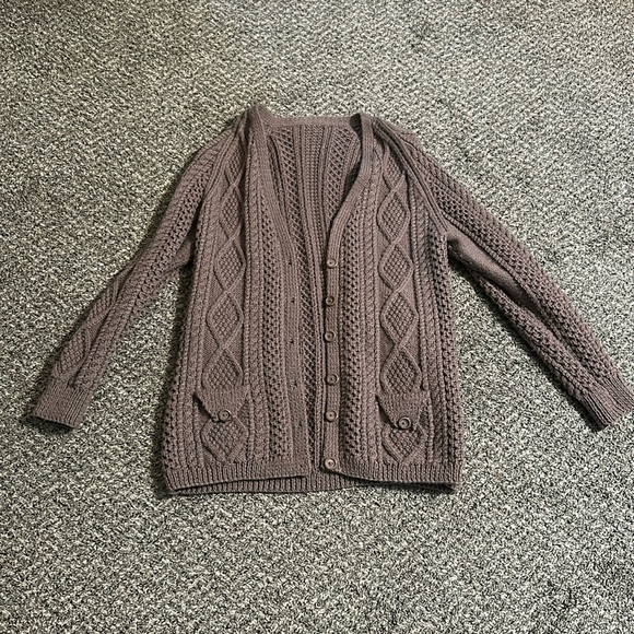 Women’s hand knit wool cardigan - Picture 1 of 3